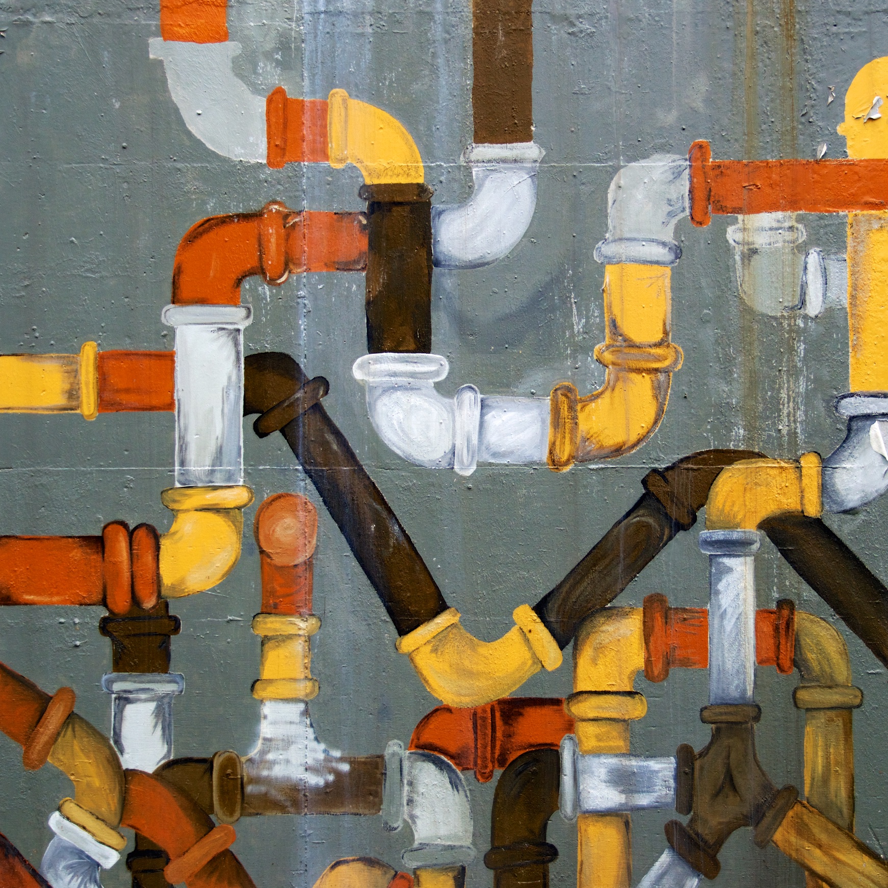 Mural of Pipes, on the Monon Trail