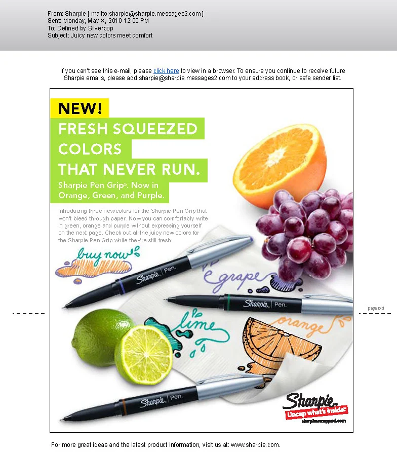 Sharpie Email Campaign
