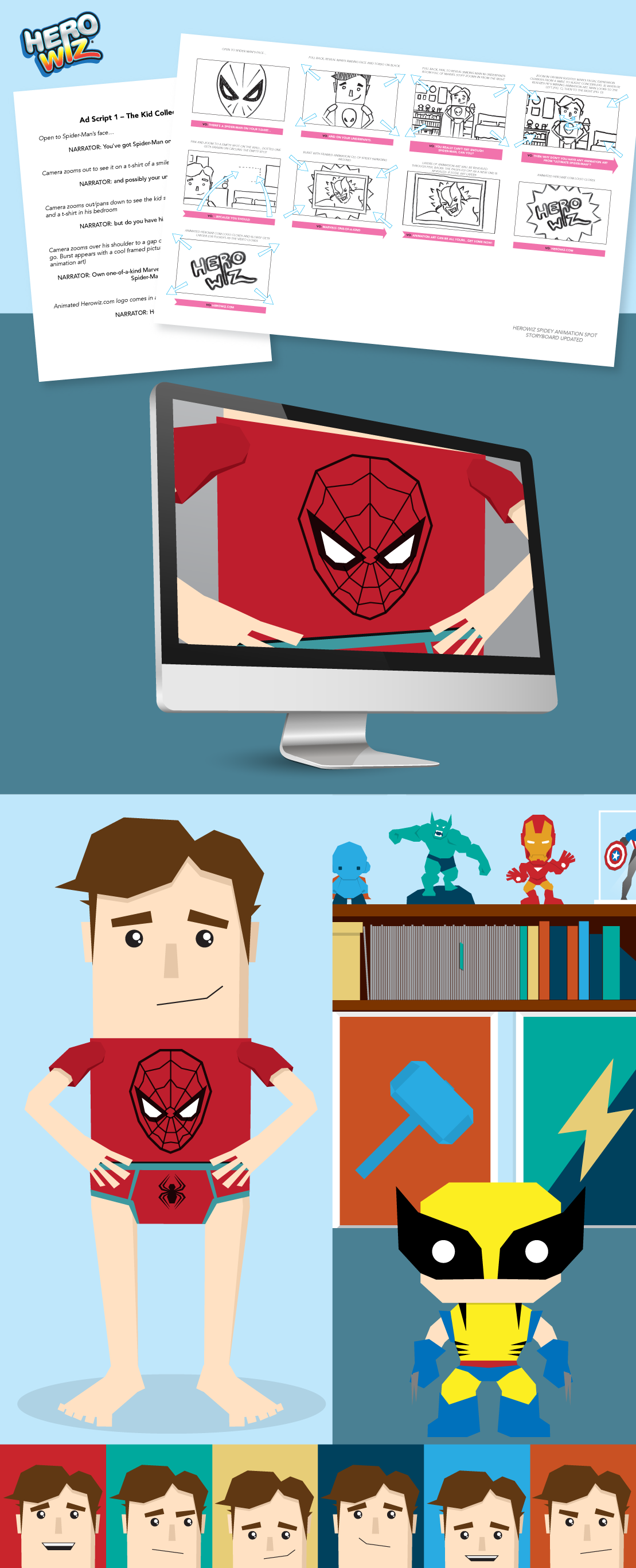 HeroWiz Storyboard, Animation Direction, etc.