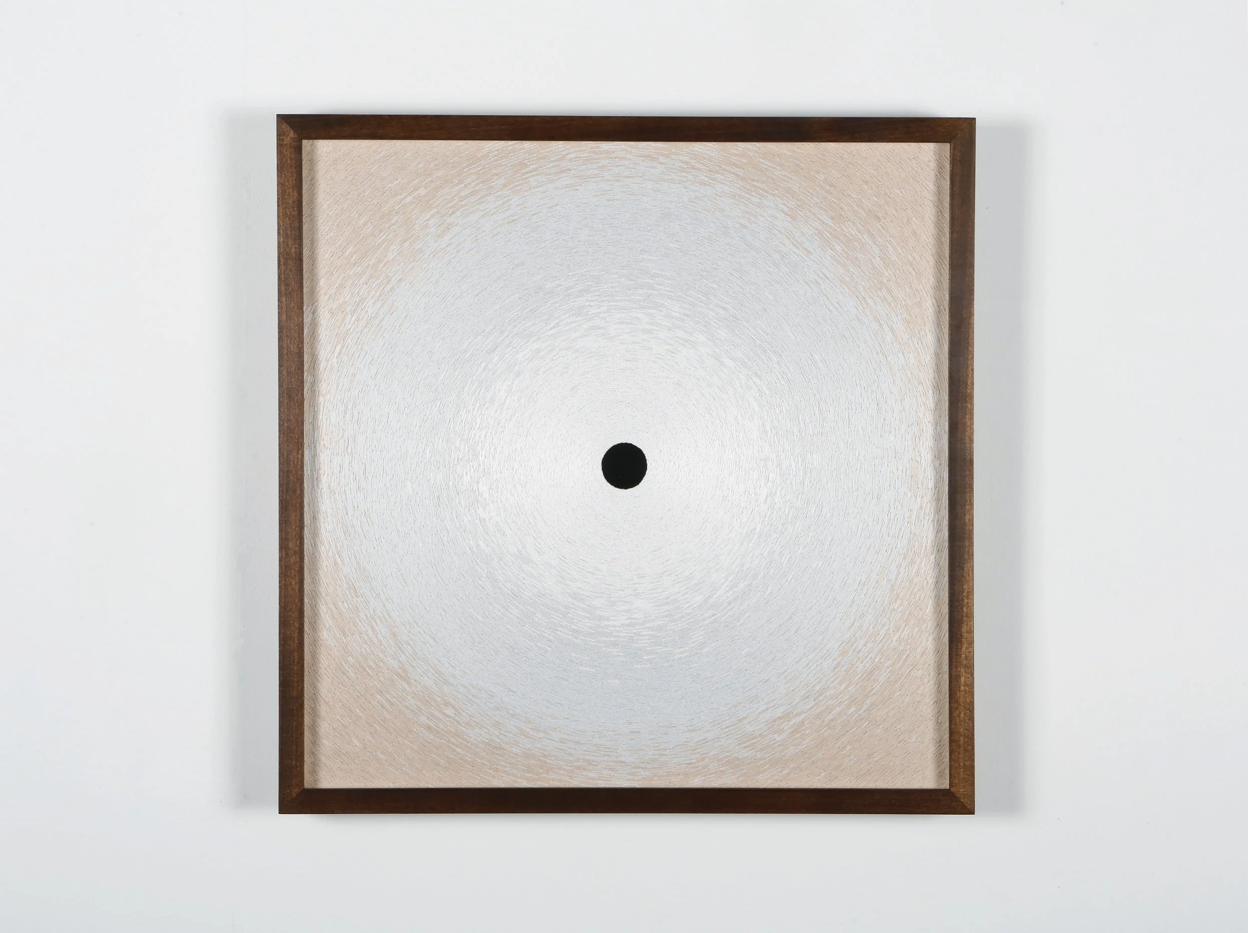 Shadow Thing III, hand-embroidered with cotton thread, wooden frame, 63.5cm x 63.5cm, 2018