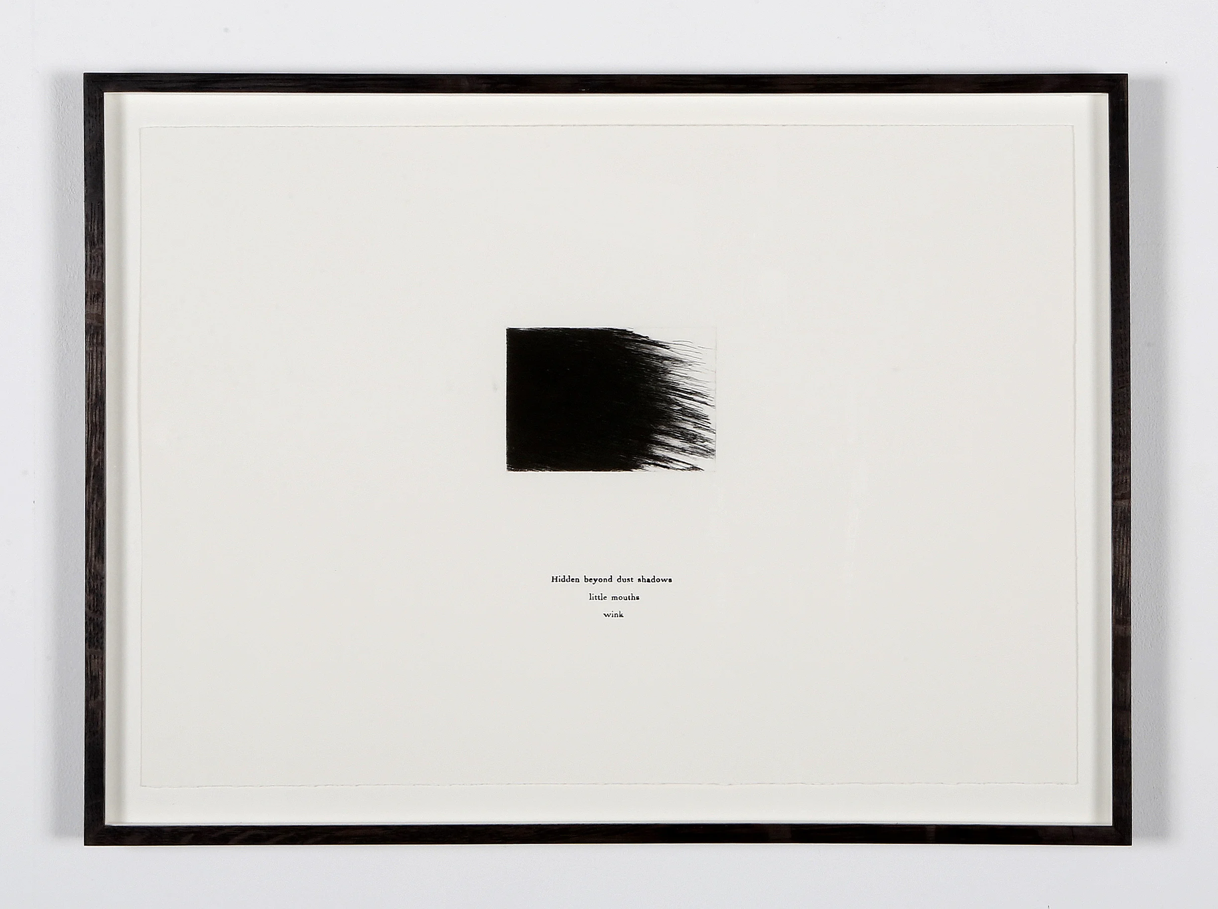 Hidden Beyond Dust-Shadows , drypoint and letterpress, 34.5cm x 49.5cm, 2018