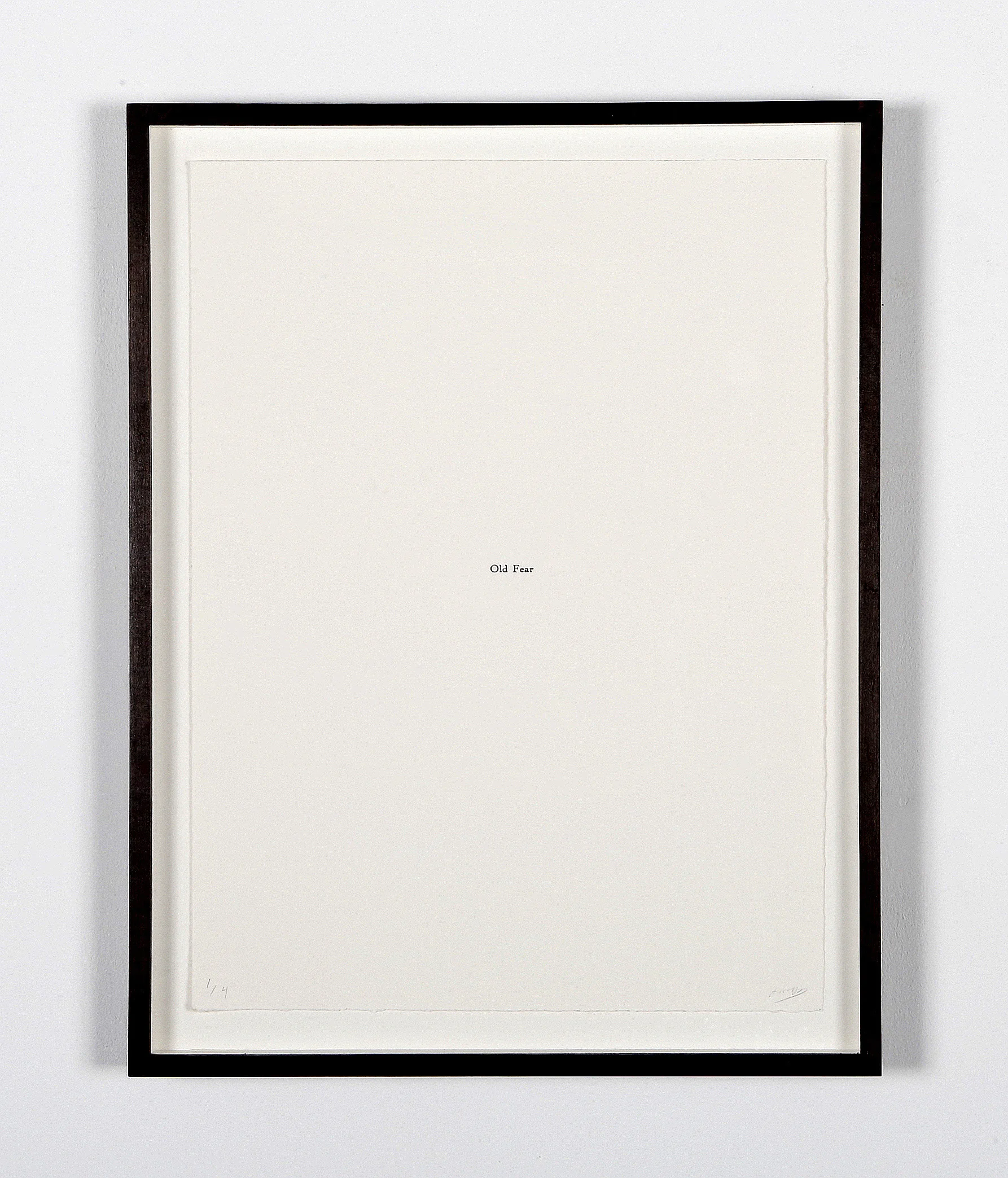Old Fear, title page, letterpress, 30cm x 40cm, edition of 4, 2018