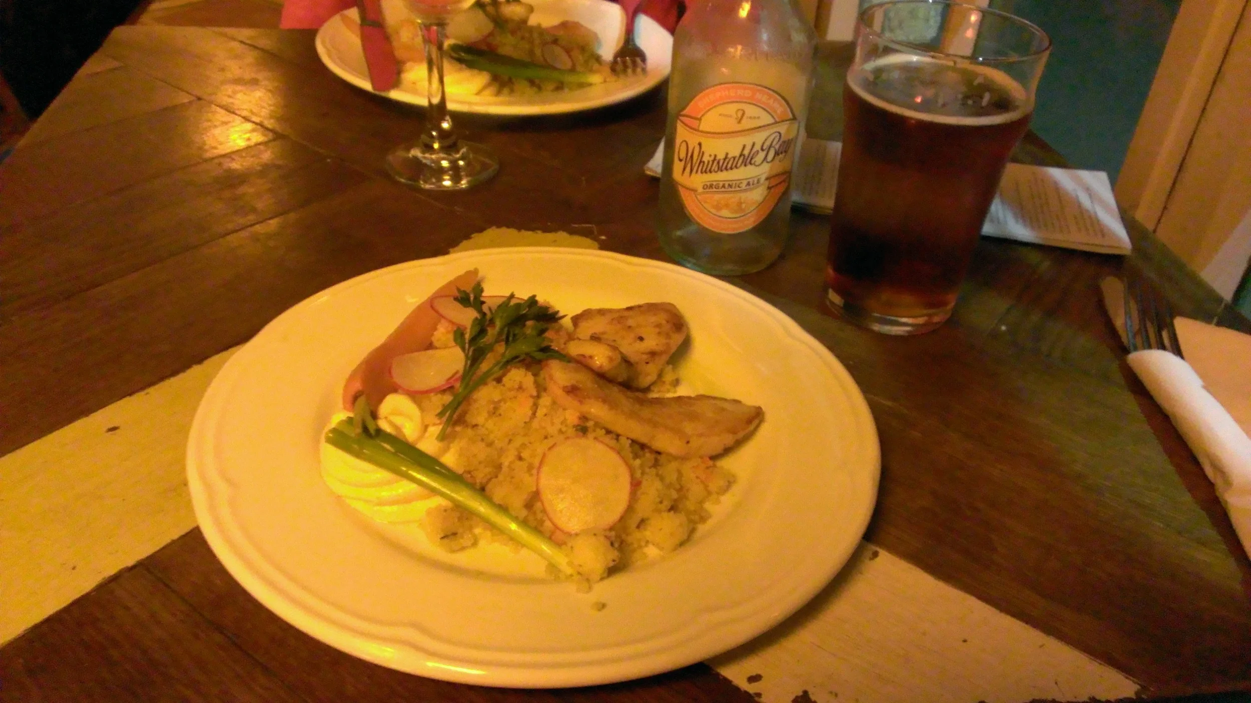 Chicken fillet with couscous and cream cheese