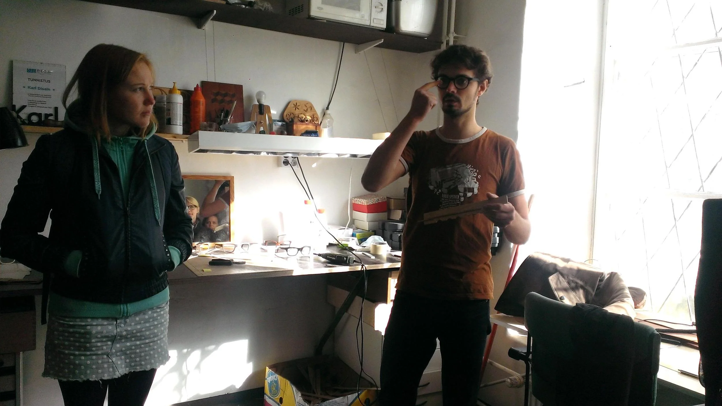 Karl Annus explains how he measures and hand-crafts his wooden spectacles