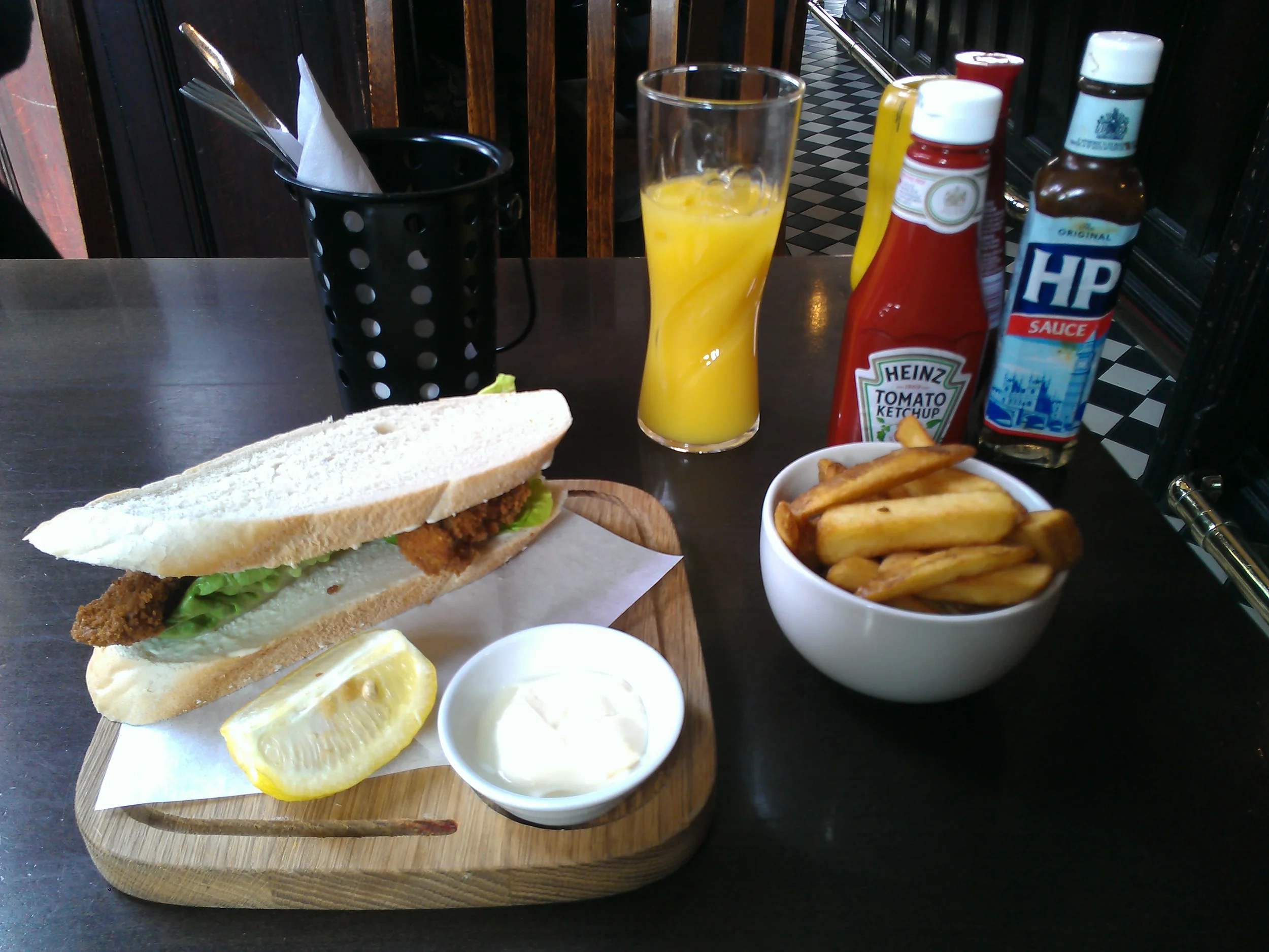 Fish and chips in London