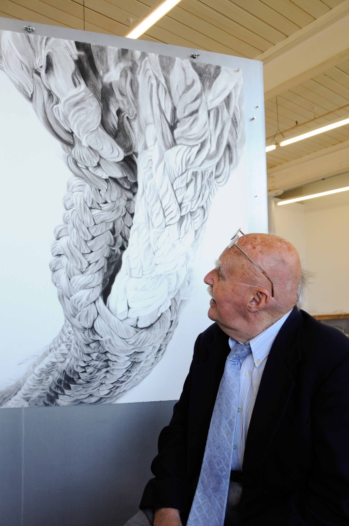 John Checking Out the Final Hawser Drawing - 5/2010