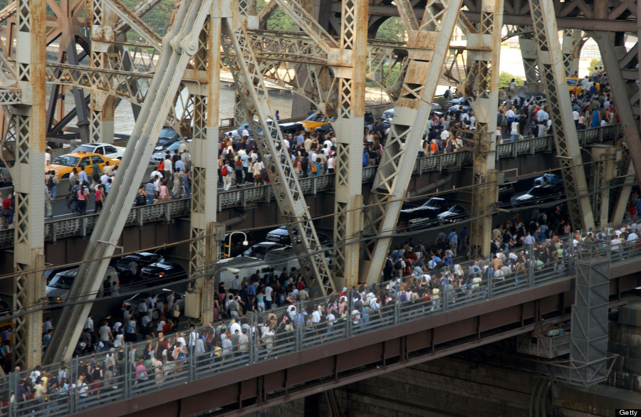 Without power, cars and car-less commuters are stranded.