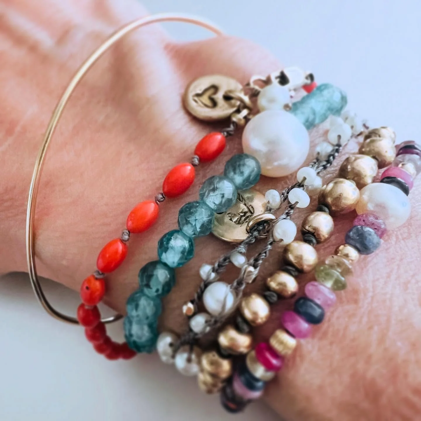 Friendship bracelets, energy bracelets, solidarity bracelets, fashion bracelets, I&rsquo;ve worn them all. And I think it&rsquo;s time we wear them again, all at once (my personal stack grows).😂💖