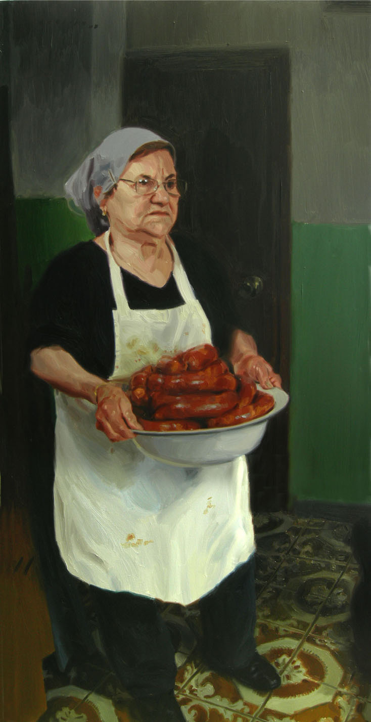 WOMAN WITH CHOURIÇOS