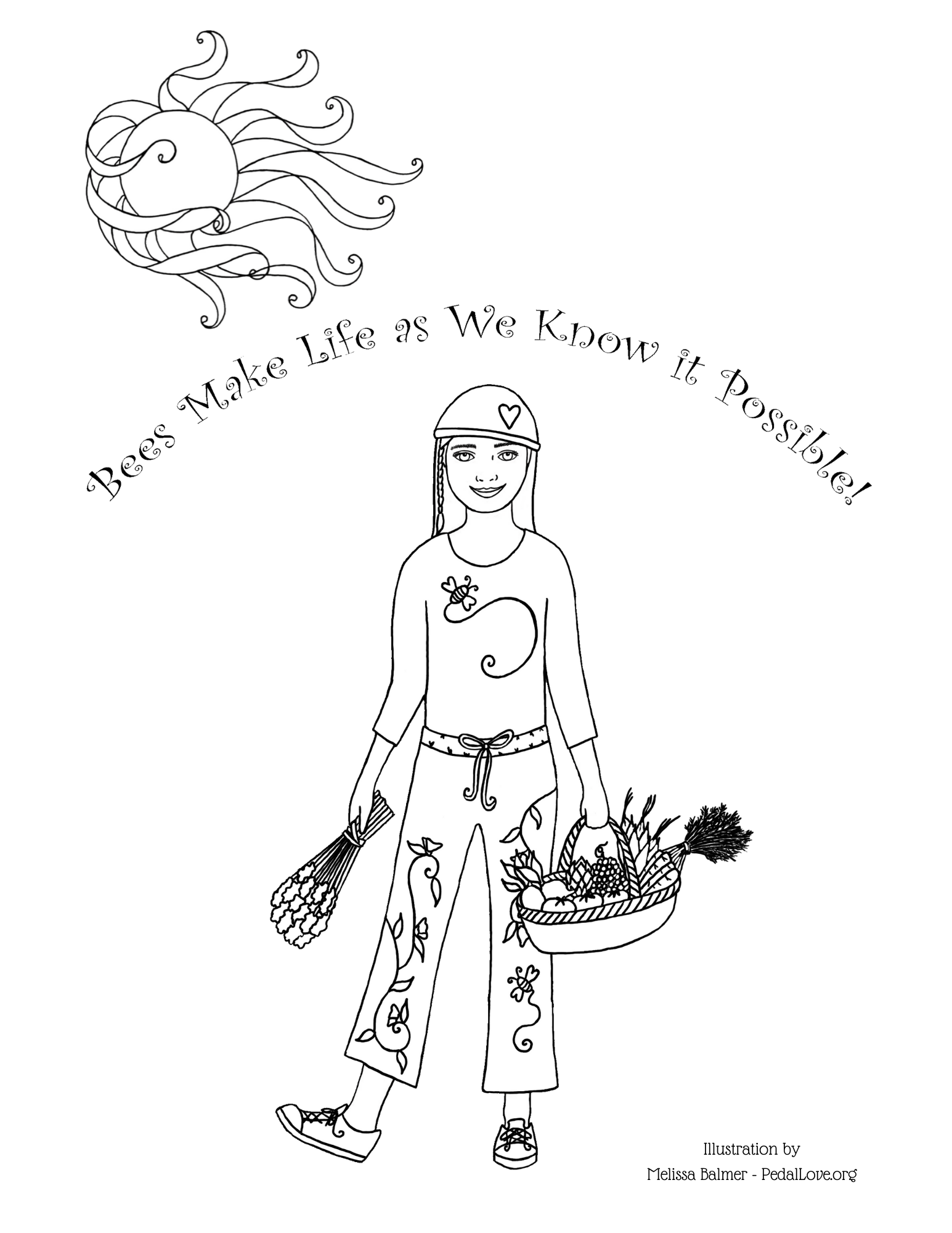 Free Coloring Pages Pedal Love