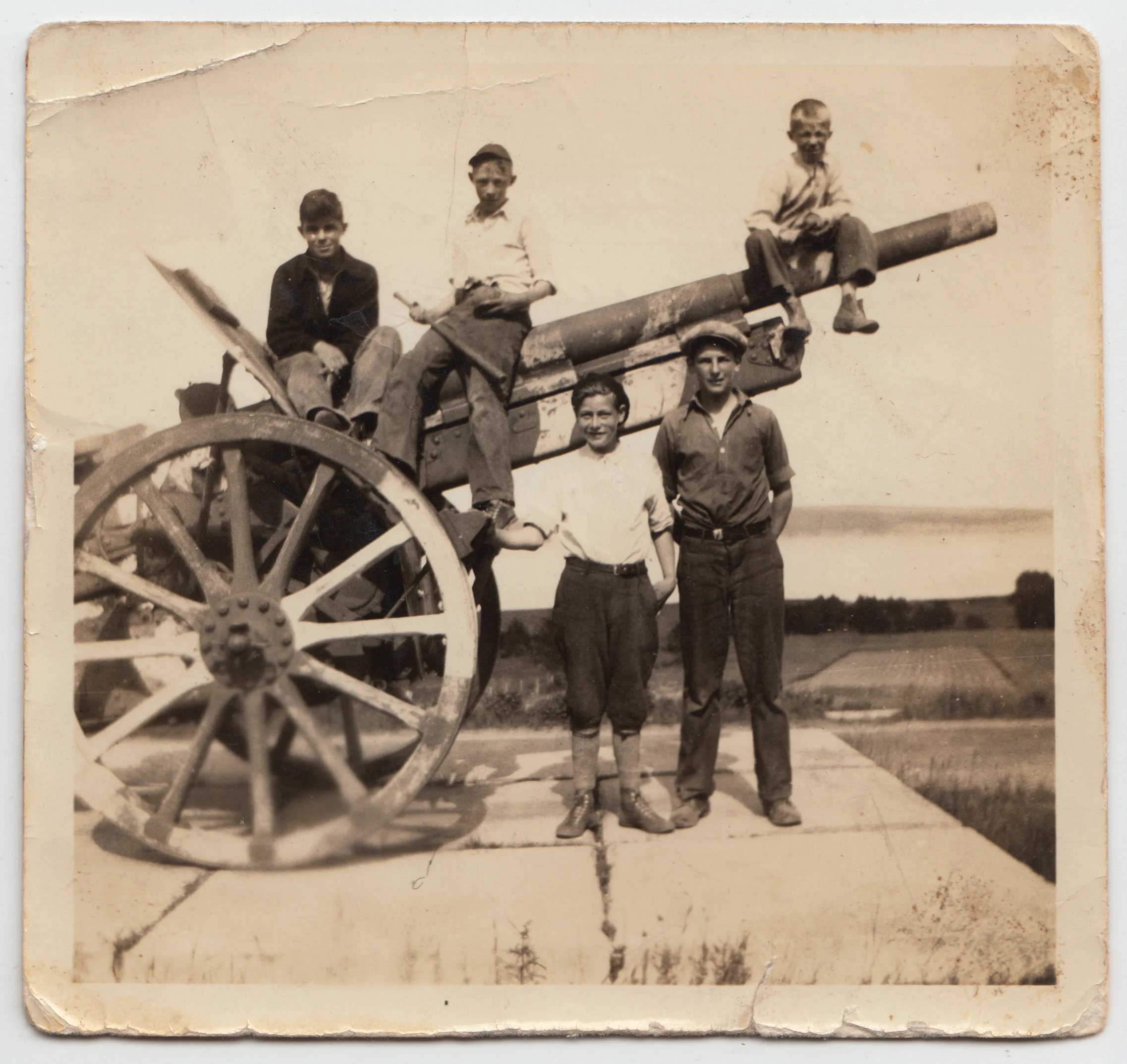 Hopewell Vimy Gun Circa 1935 - Cyril Cook is in this Photo