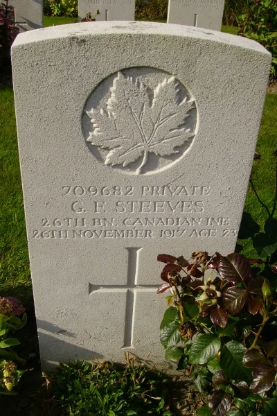 George fred Steeves Passchendaele New British Cemetery … photo courtesy of Marg Liessens.jpg