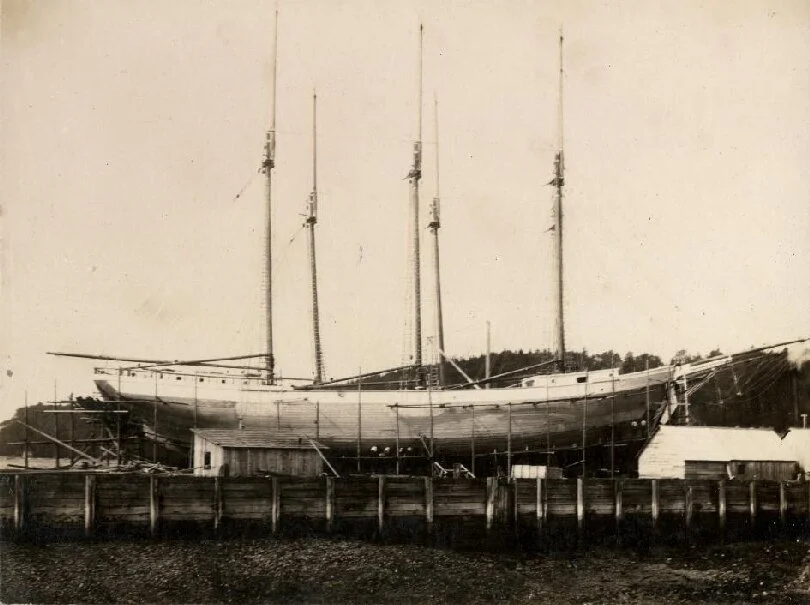 Meredith White under construction in Alma in 1918