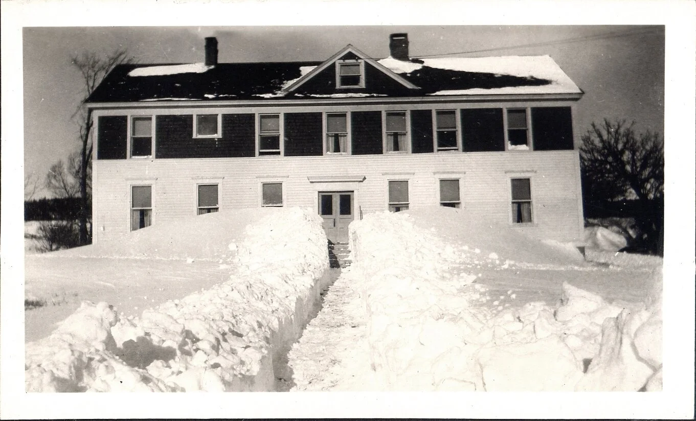 The Old Hospital in Albert after the storm January 14, 1923 Photo by Joanna West from the Bill White Collection