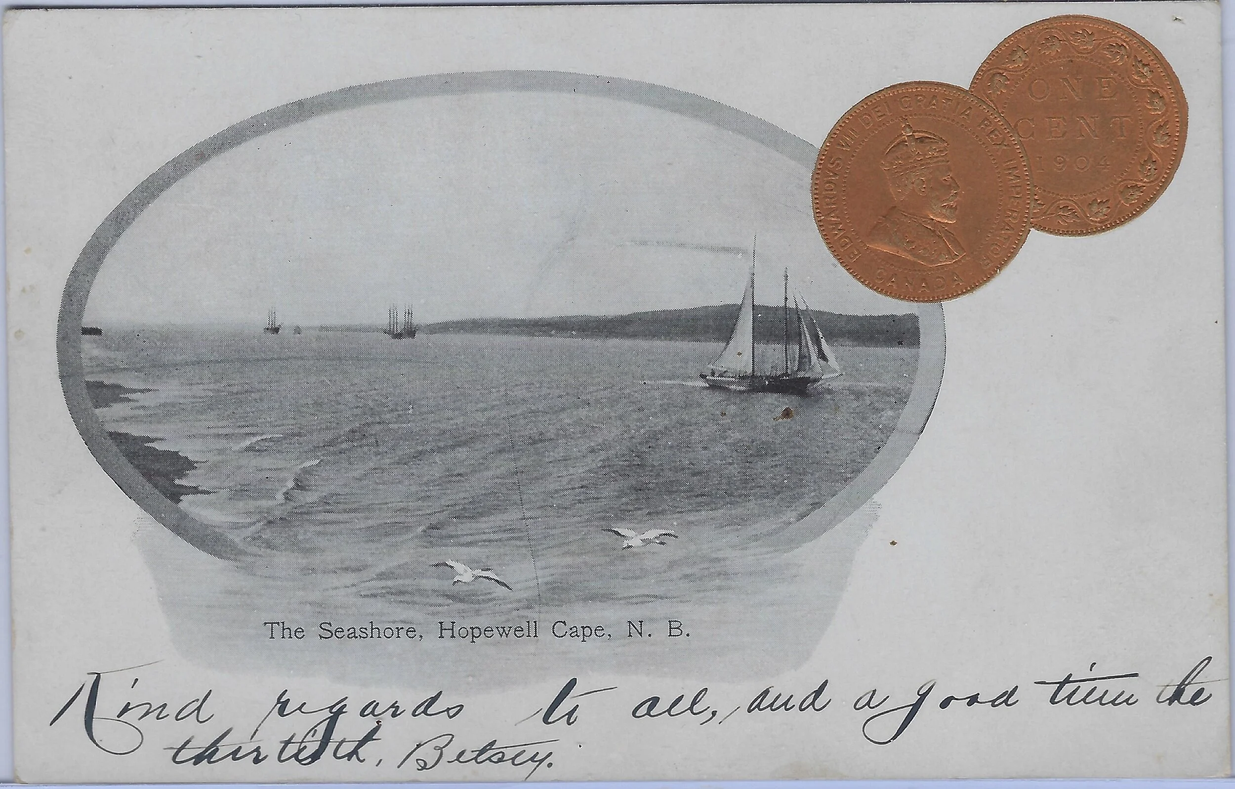Hopewell Cape The Seashore postcard from the Stephen Oatway Collection
