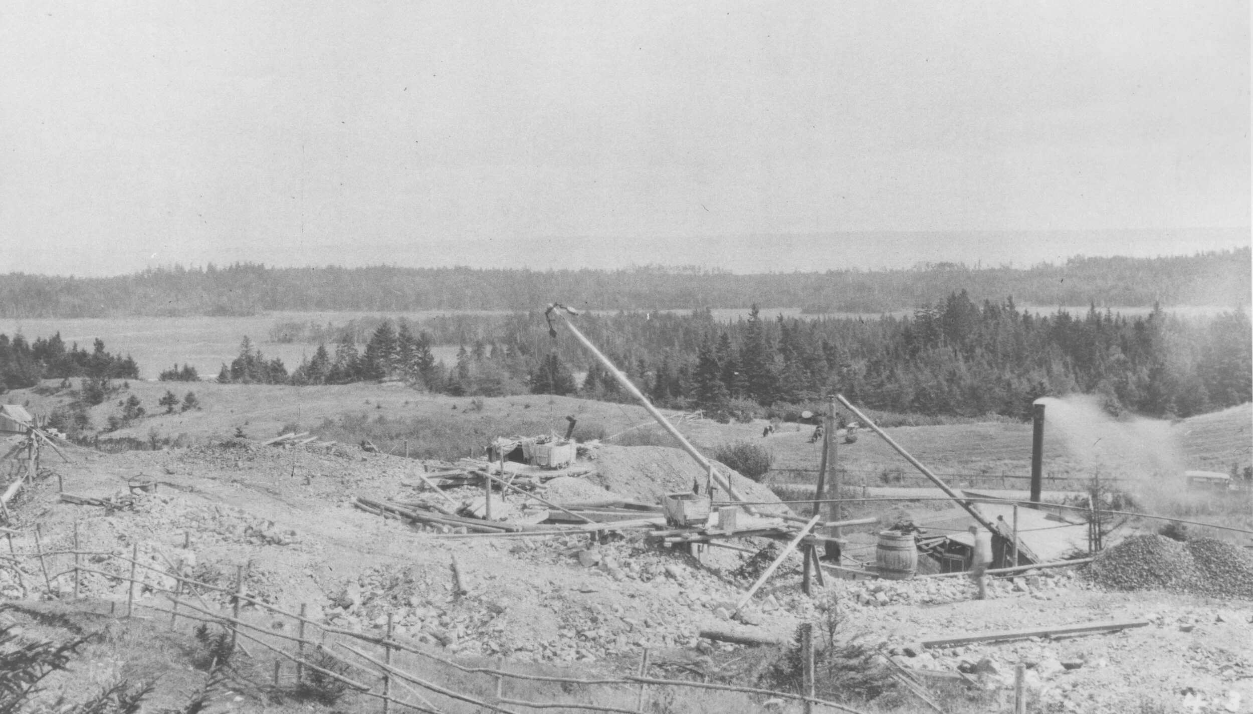 Copper mine in New Horton area circa 1890 From Dawne McLean Collection