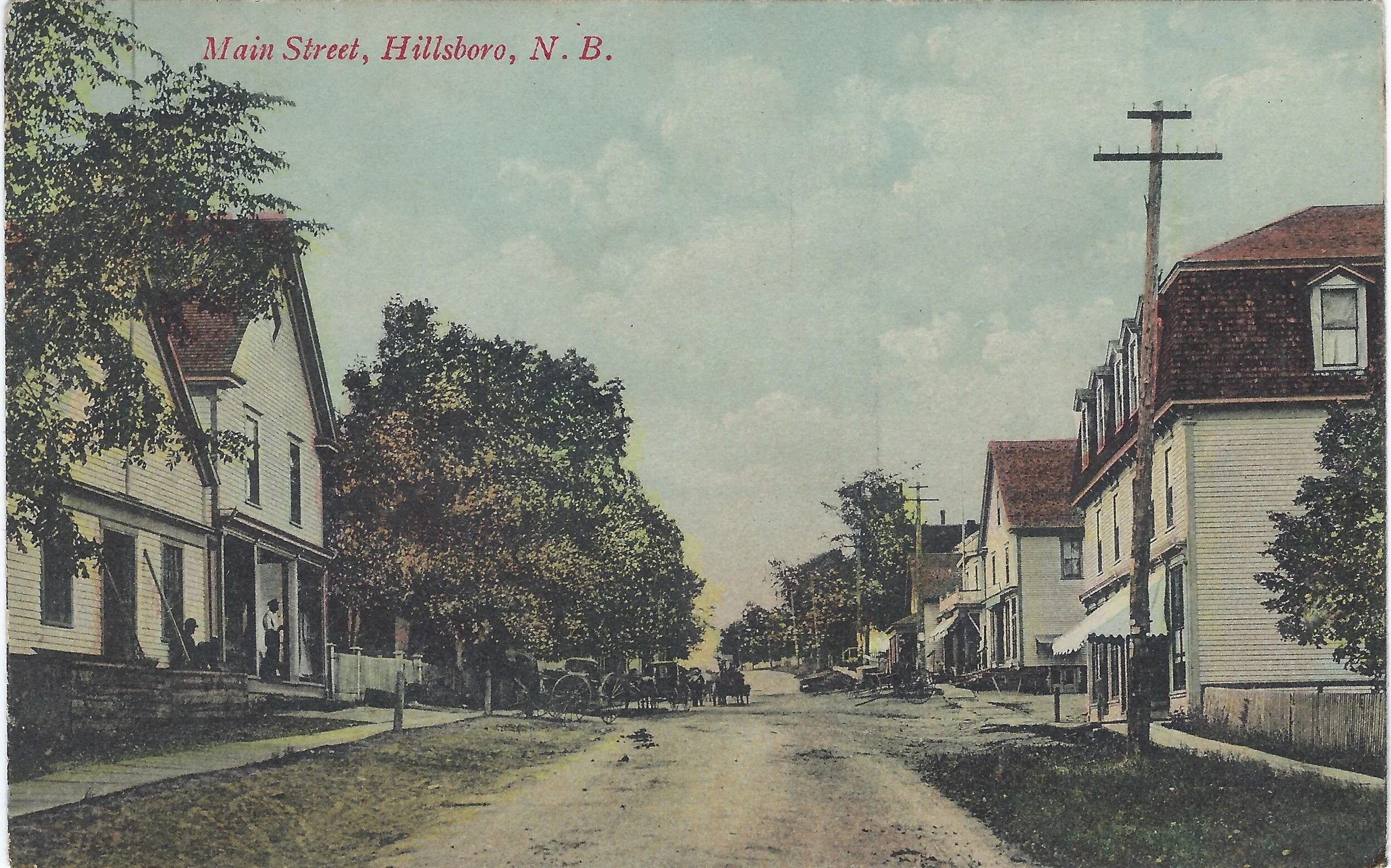 Main Street Hillsborough, NB Circa 1900 From Stephen Oatway Collection