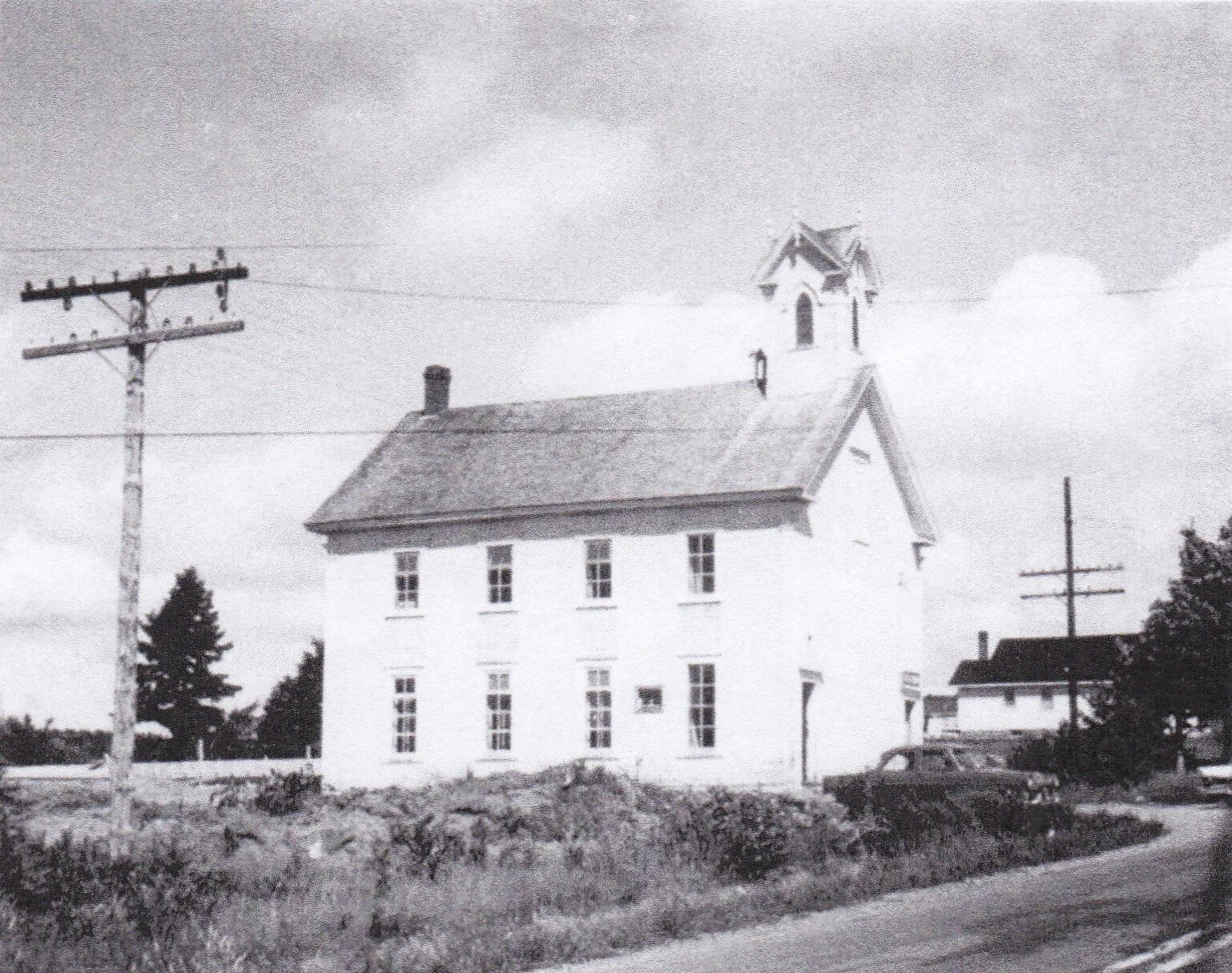 Weldon school and church, 1875 - 1964.. From John Whitmore  Collection