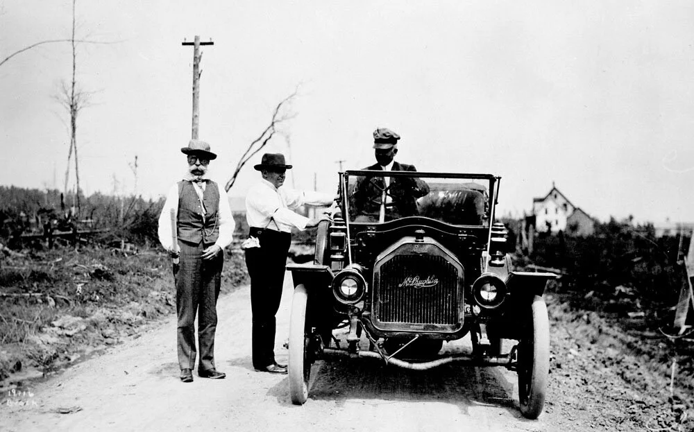 Maritime Oilfields Co. property near Hillsborough 1911 car is McLaughin Buick . Photo from Library and Archives Canada nba053641-v8
