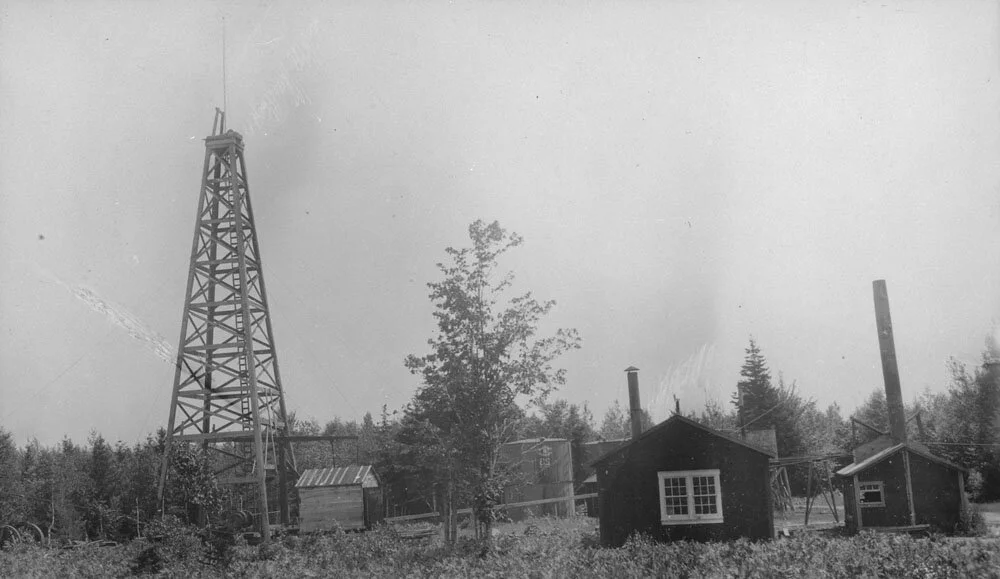 Well No. 20 and storage tanks Stoney Creek  . Photo from Library and Archives Canada nba017265-v8