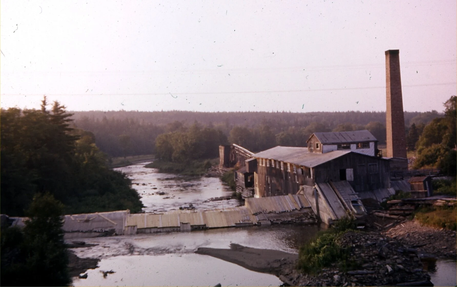 Mill at Forest Glen on the Pollett River taken July 8, 1959. Photo from the Al Renton Collection