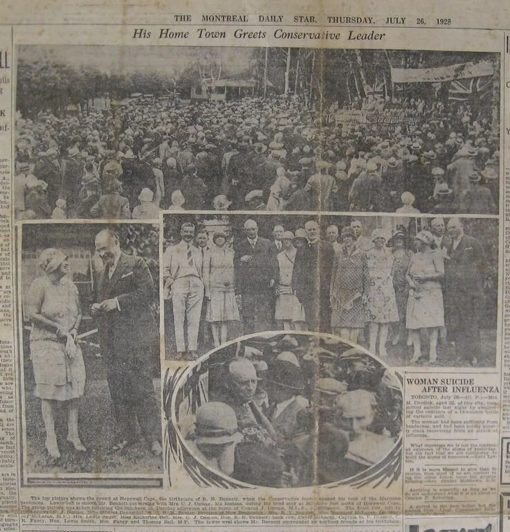 Newspaper Clipping from July 26, 1928 Montreal Daily Star. from Albert County Museum Collection
