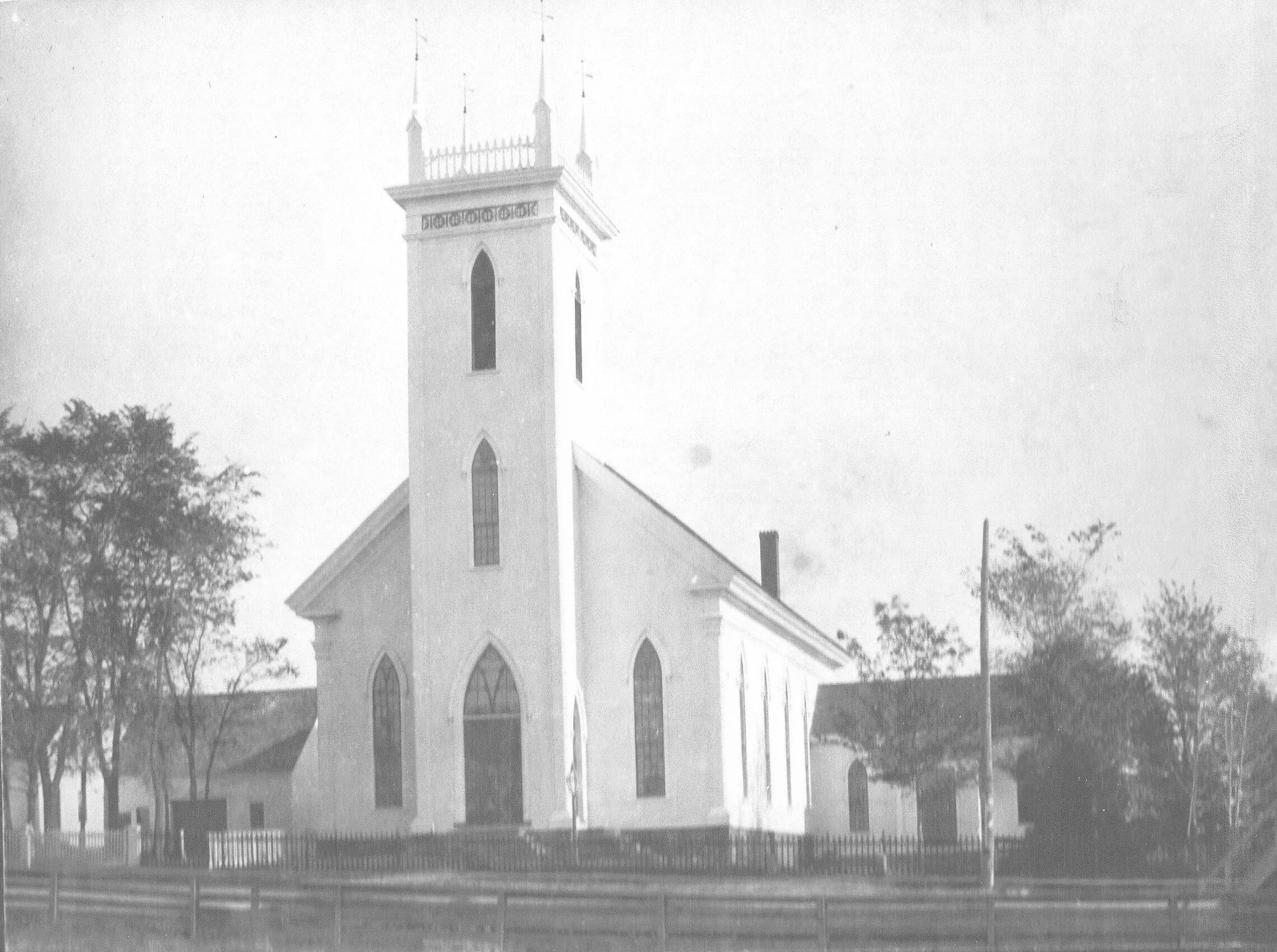 Old Hillsborough Baptist church.in Hillsborough Burned in 1910.. From Vaughn Snider Collection