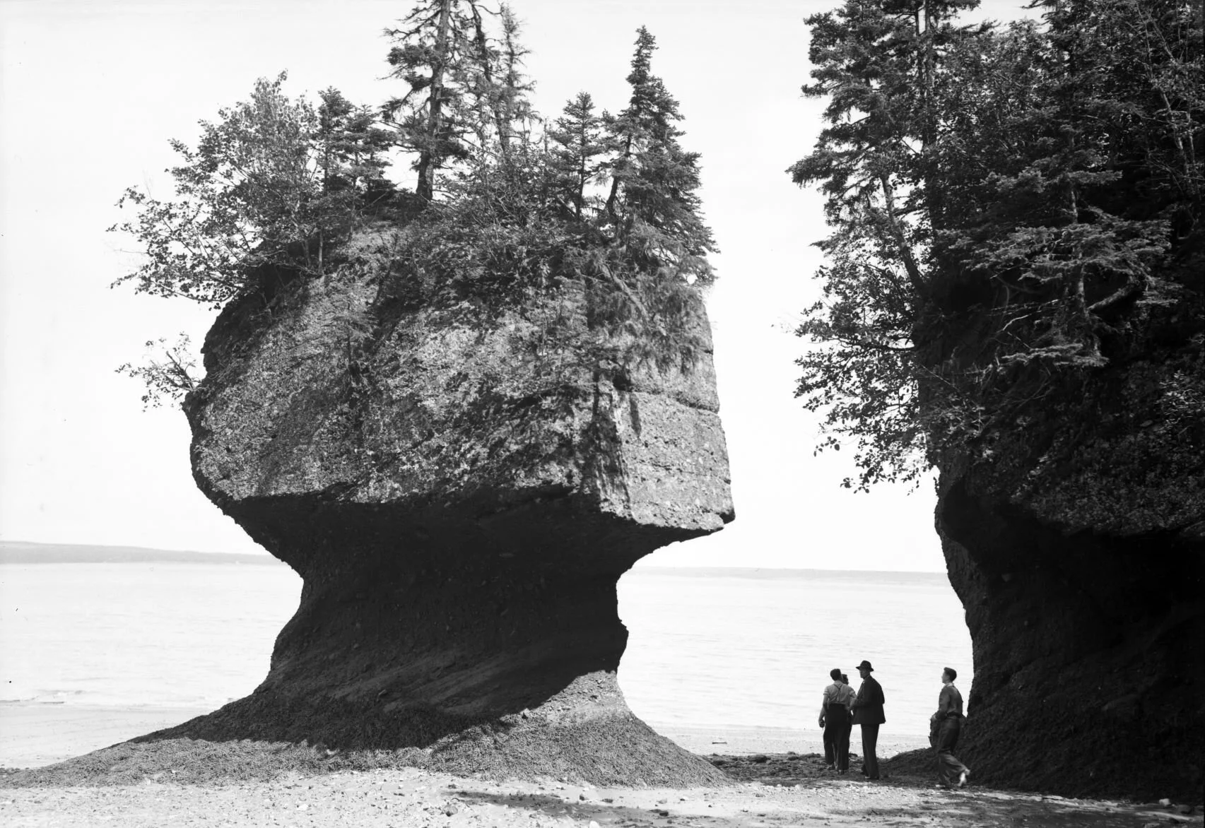 One large rock, The Rocks, Hopewell Cape, 1940. From Archives New Brunswick P93-AL-14