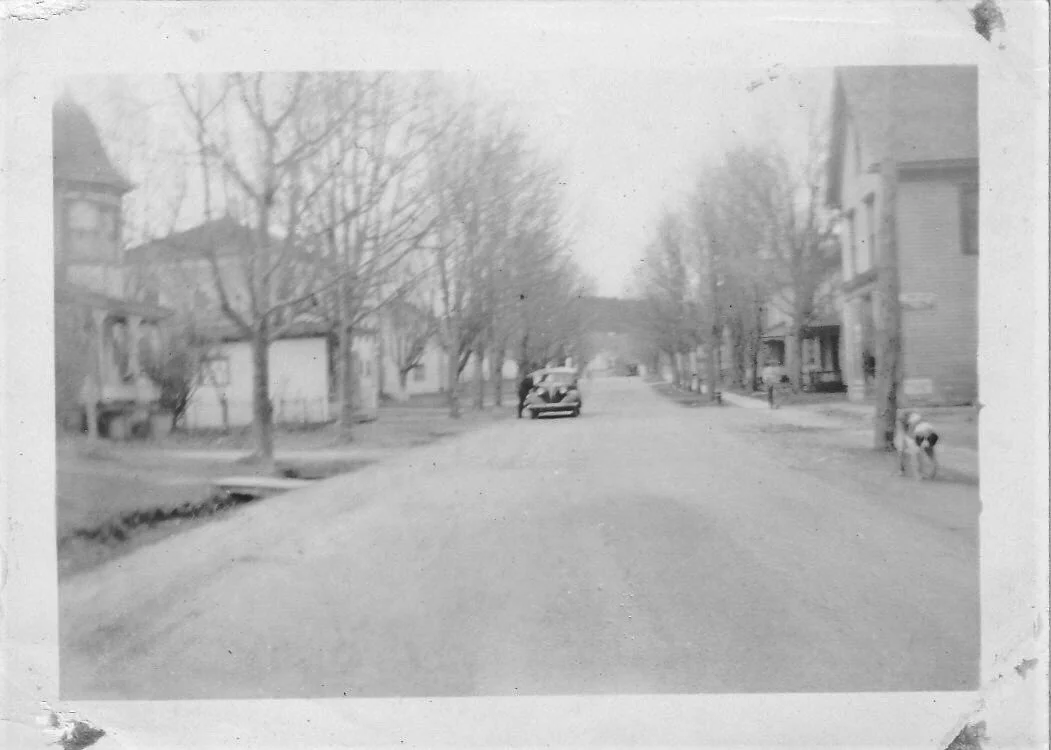 This is a snap looking up the street in Albert just before the leaves came out on the trees From the Albert County Museum Collection Not-Accessioned