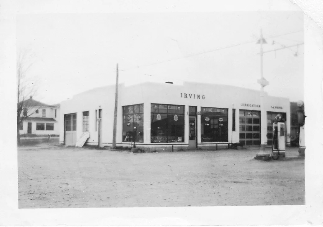 The garage and gas station where they repair automobiles.. From the Albert County Museum Collection Not-Accessioned