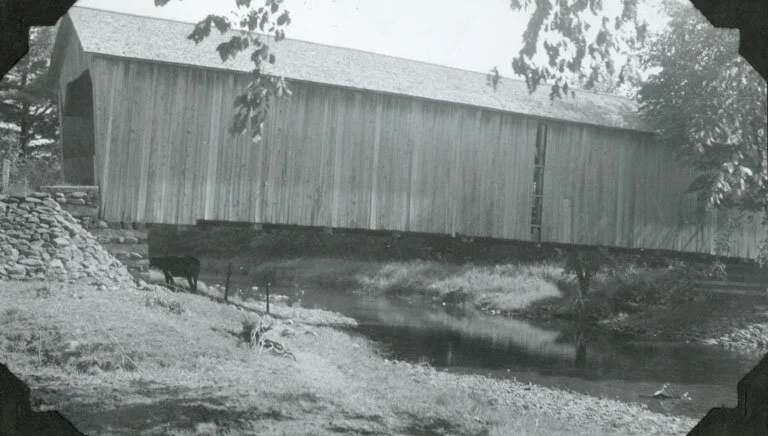 Florence K. Daly, Bamford Colpitts Covered Bridge, (Coverdale River # 3) Little River, Albert County, New Brunswick. From the New Brunswick Museum, 1990.9.183