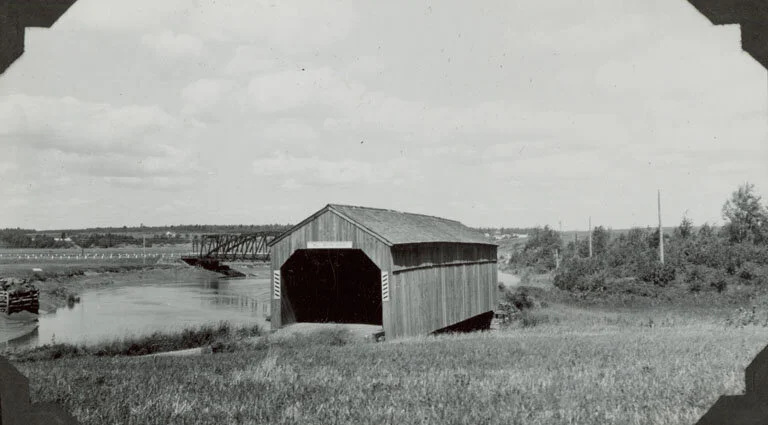 Florence K. Daly, William Mitton Covered Bridge, Coverdale, Albert County, New Brunswick. From the New Brunswick Museum, 1990.9.187