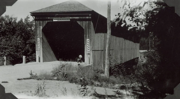 Florence K. Daly, MacFarlane Covered Bridge, East Branch Turtle Creek, Albert County, New Brunswick. From the New Brunswick Museum, 1990.9.197