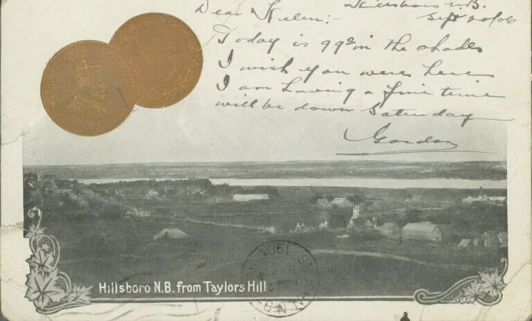 Hillsborough from Taylor's Hill, New Brunswick. From the New Brunswick Museum Collection X13805