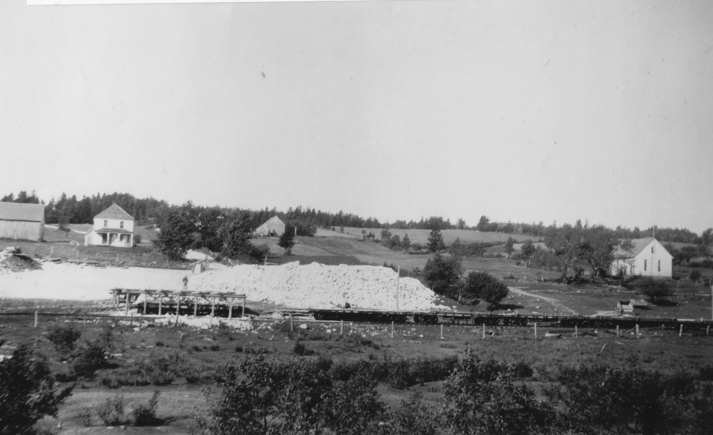 Loading Gypsum, Albert Mines ca. 1930. . From the Vaughn Snider Collection