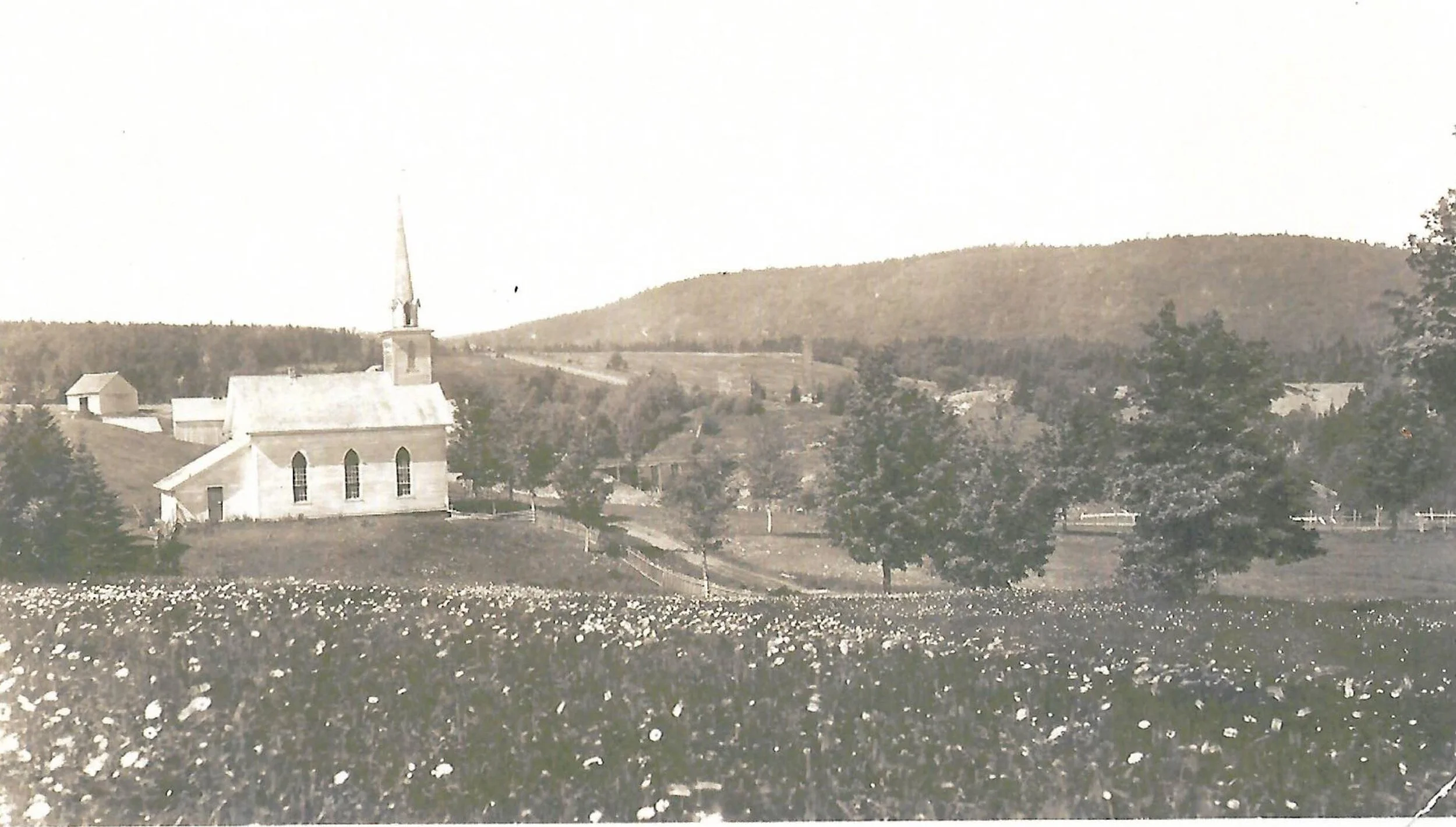Church in the Albertite Area of Albert Mines. From the Vaughn Snider collection