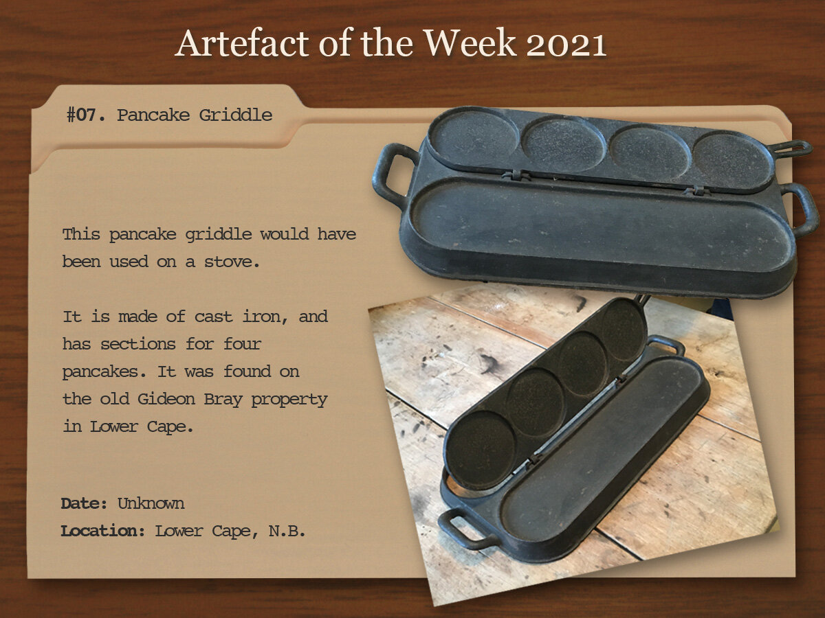 Artefact of the Week 2021 - 07. Pancake Griddle — Albert County Museum & RB  Bennett Centre