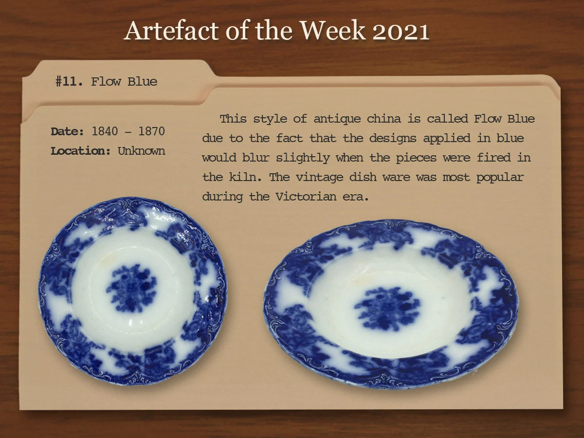 Artefact of the Week 2021 - 11. Flow Blue Transferware