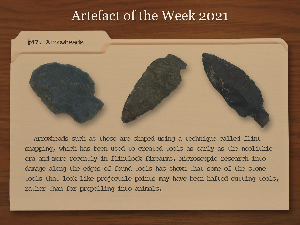 Artefact of the Week 2021 - 47. Arrowheads — Albert County Museum