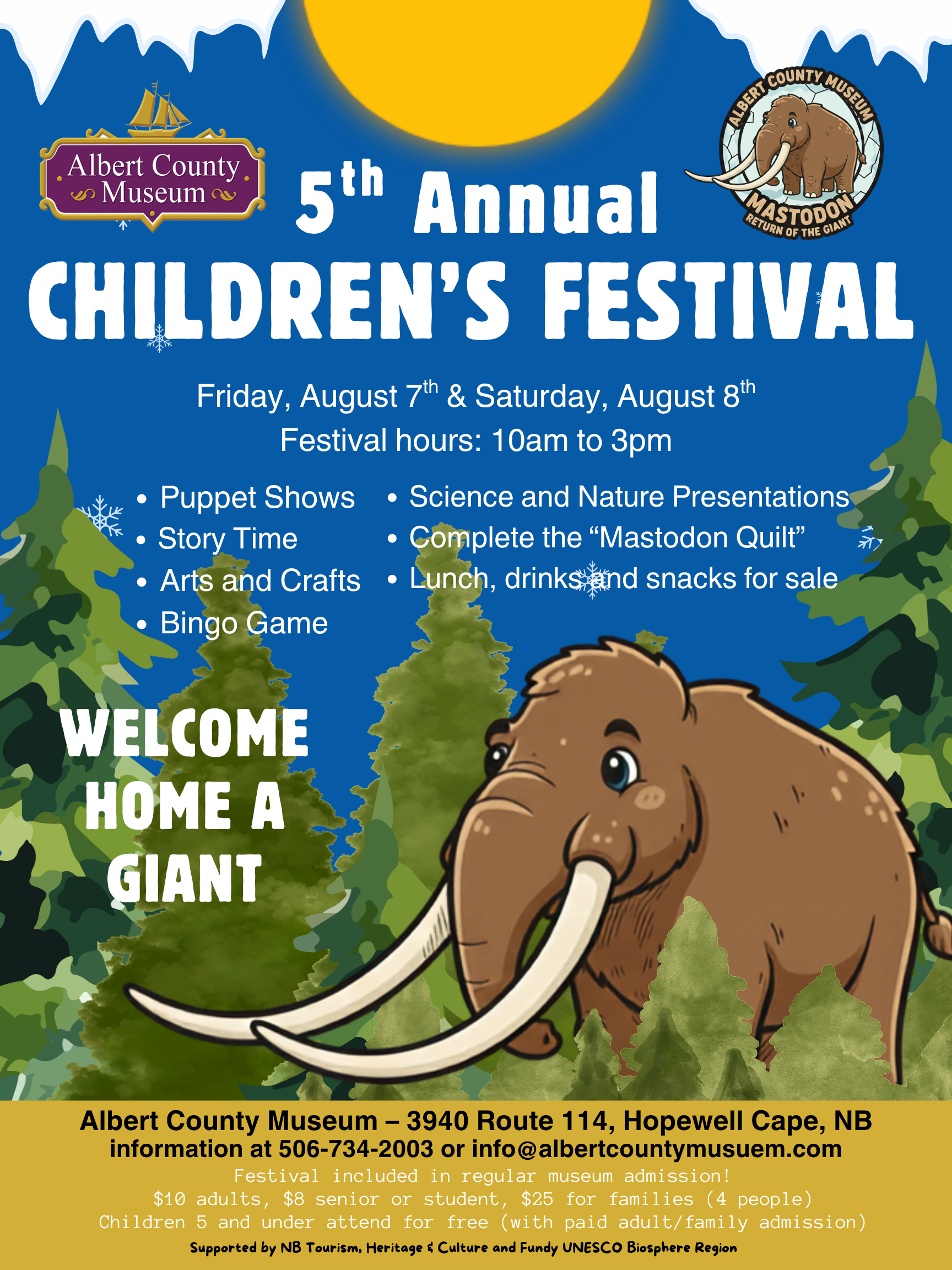 Children's Festival - August 7th & 8th - Welcome Home a Giant!