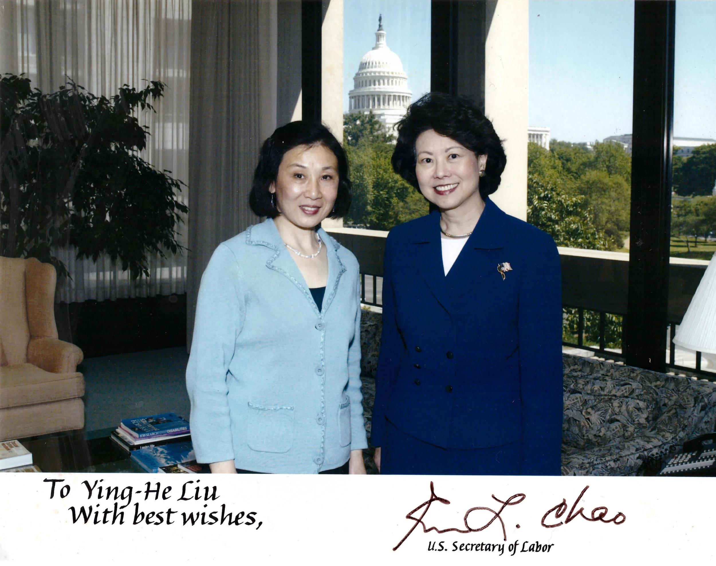 Meeting with U.S. Secretary of Labor Elaine L. Chao, May 2008
