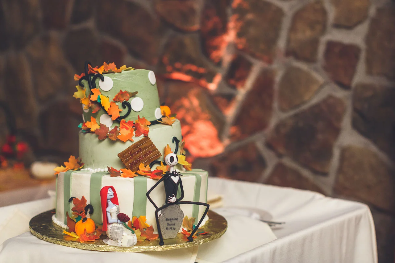 Nightmare Before Christmas Wedding Cake