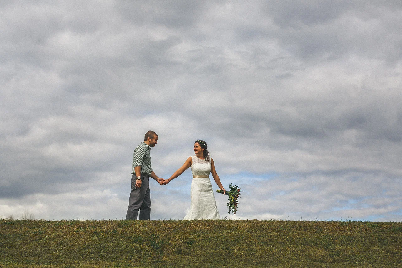 Groom and Bride Walking
