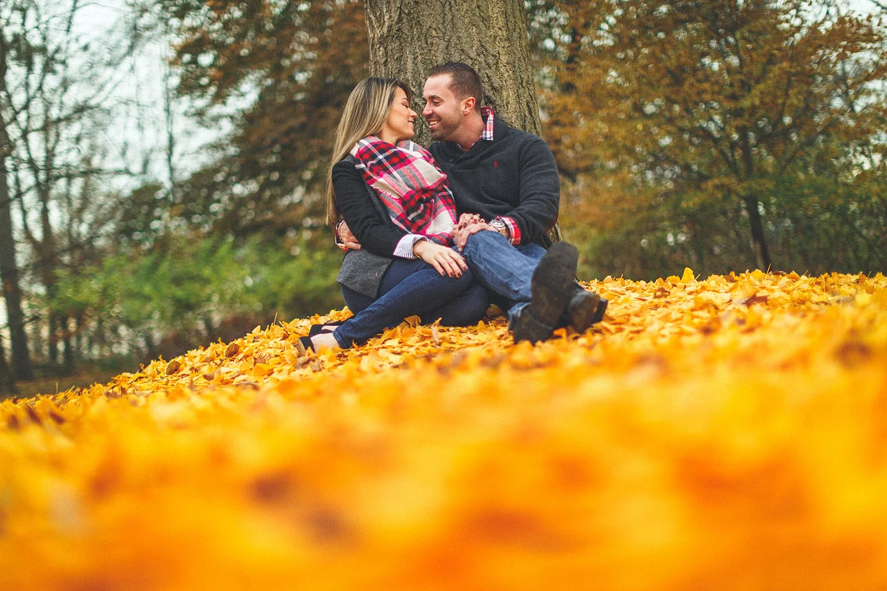Autumn Engagement Photo New Jersey