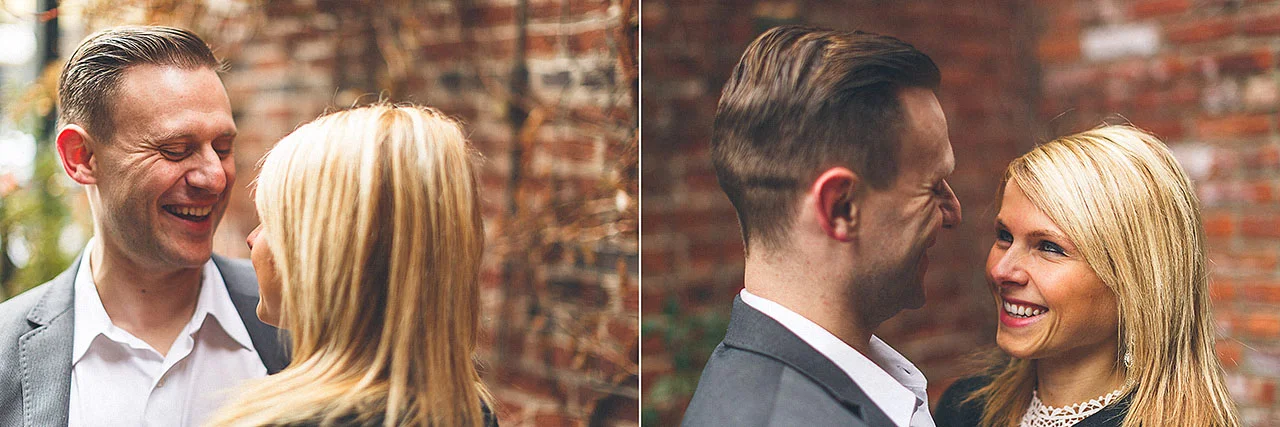 Smiling Engagement Photo