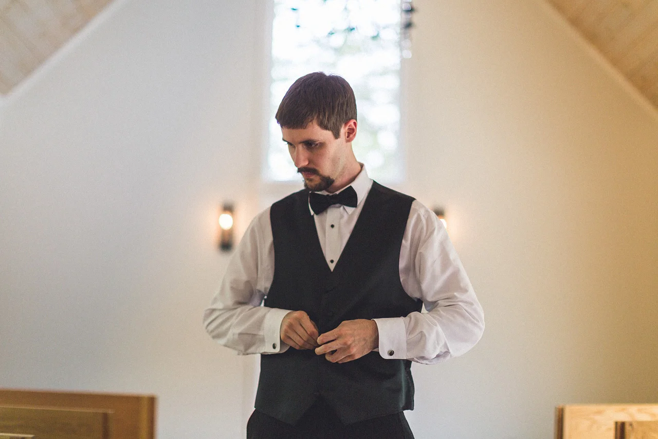 Groom gets ready