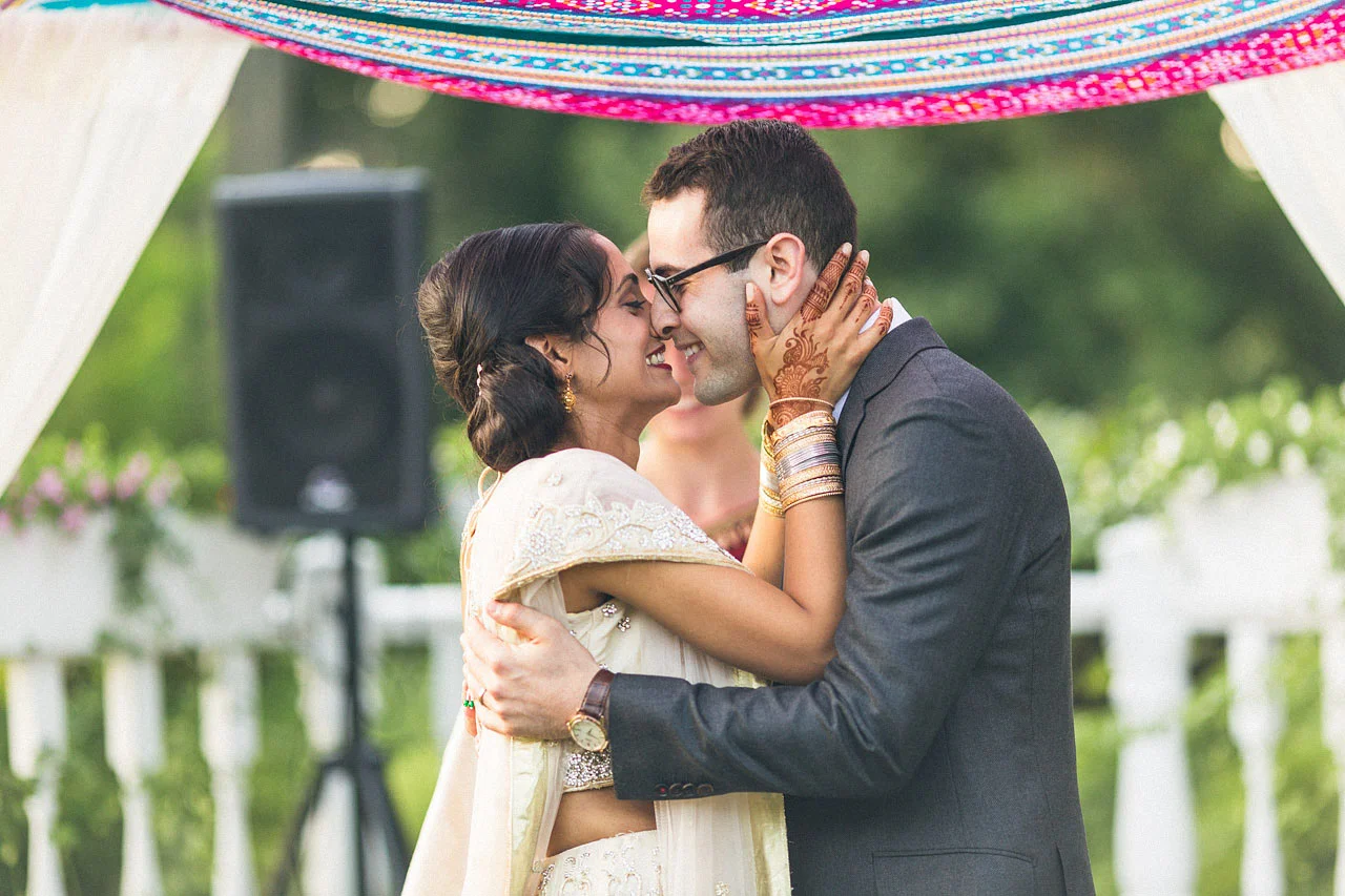 Cute Wedding Kiss