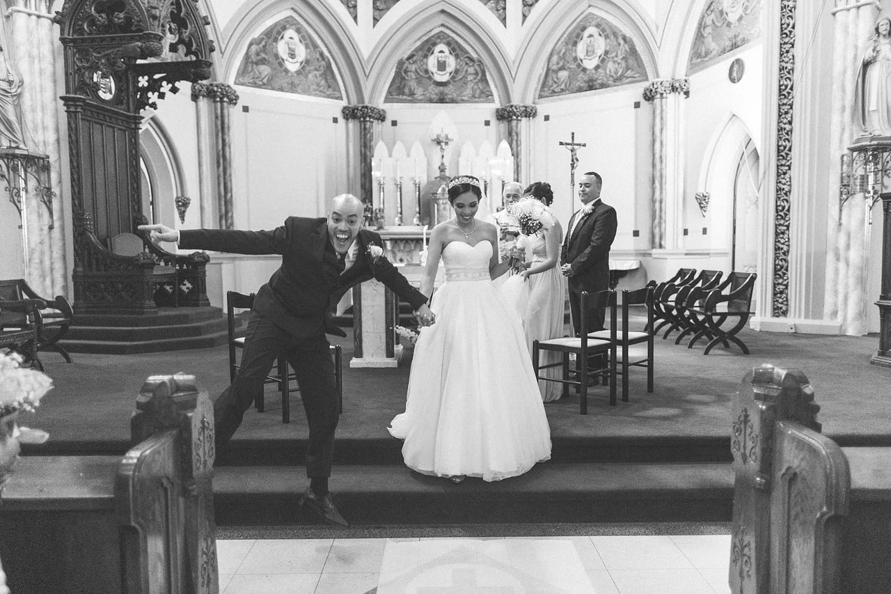 Groom Celebrates Church