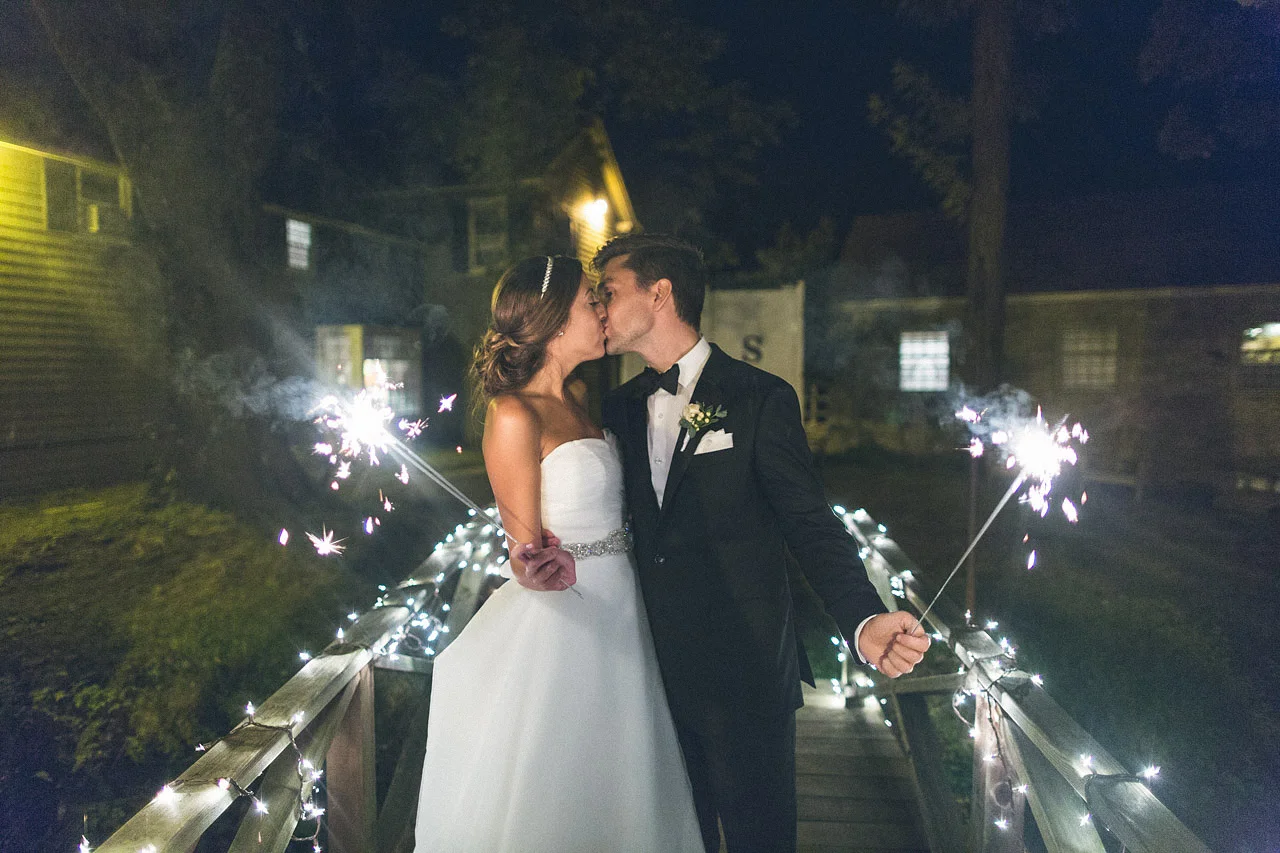 Inn at Millrace Pond Wedding Sparklers