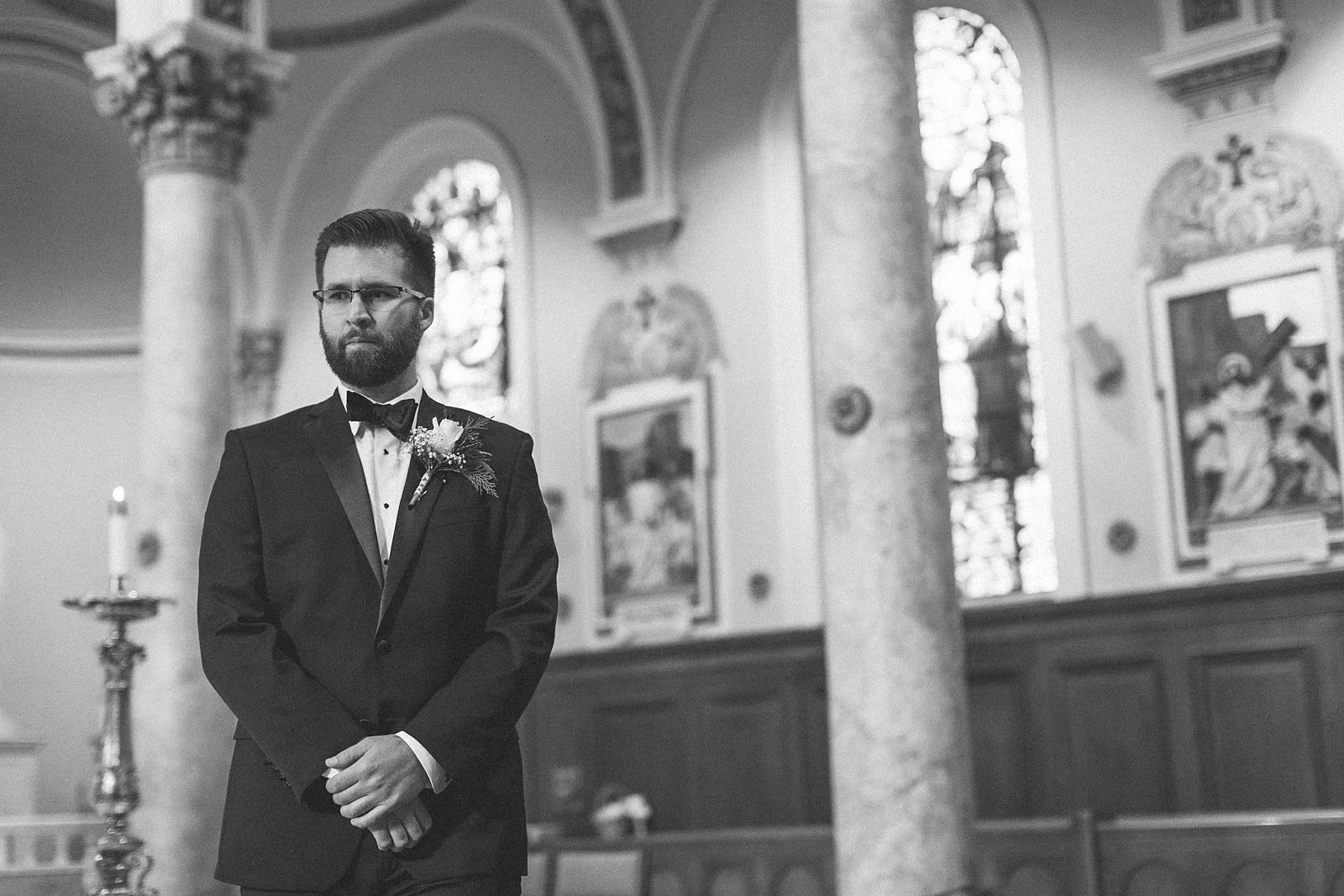 Groom waits for Bride